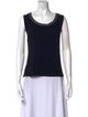 St. John Scoop Neck Sleeveless Top