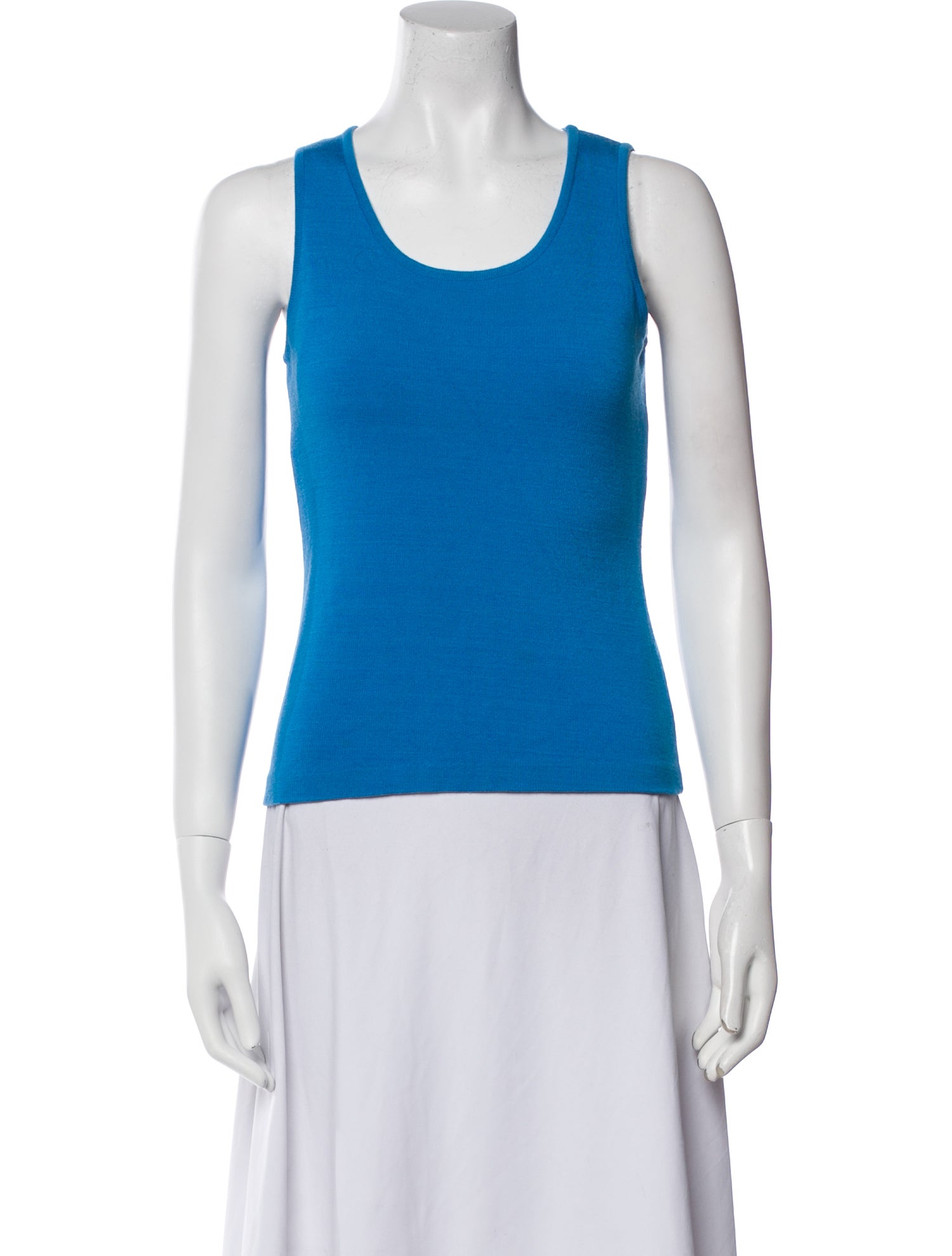 St. John Scoop Neck Sleeveless Top