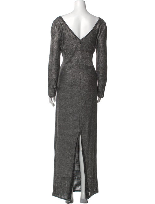 St. John Bateau Neckline Long Dress