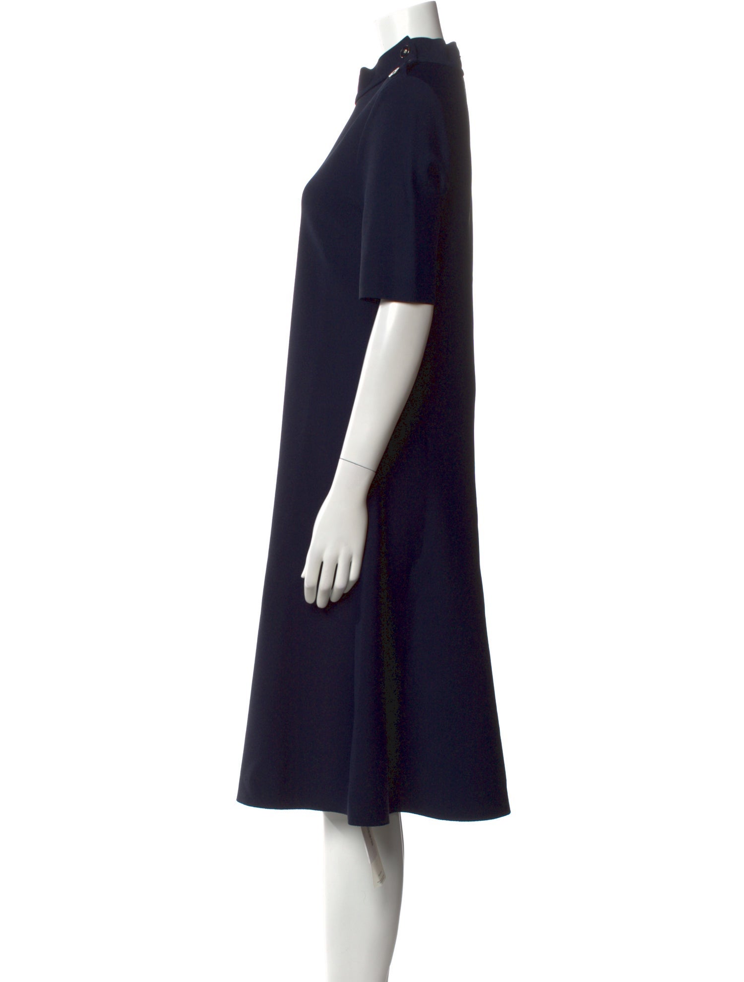 St. John Mock Neck Midi Length Dress