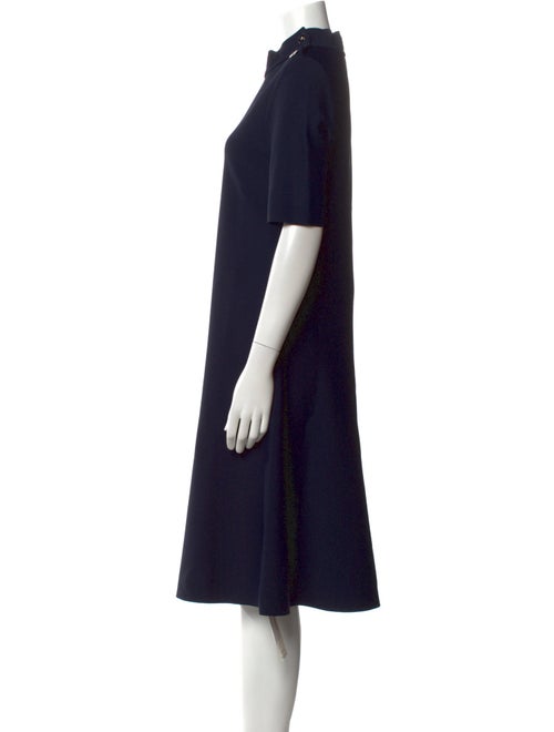 St. John Mock Neck Midi Length Dress