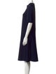 St. John Mock Neck Midi Length Dress