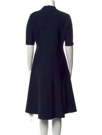 St. John Mock Neck Midi Length Dress