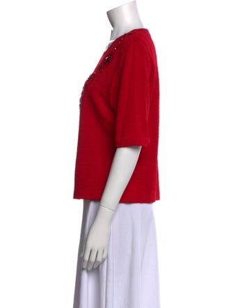 St. John Wool Scoop Neck T-Shirt