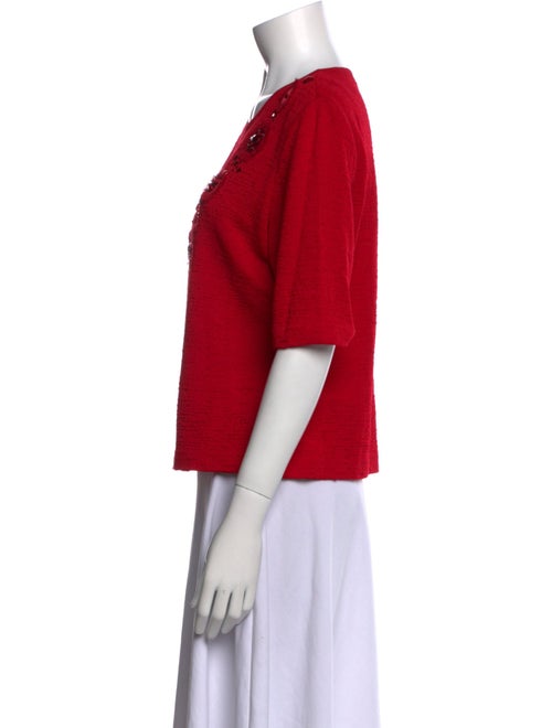 St. John Wool Scoop Neck T-Shirt