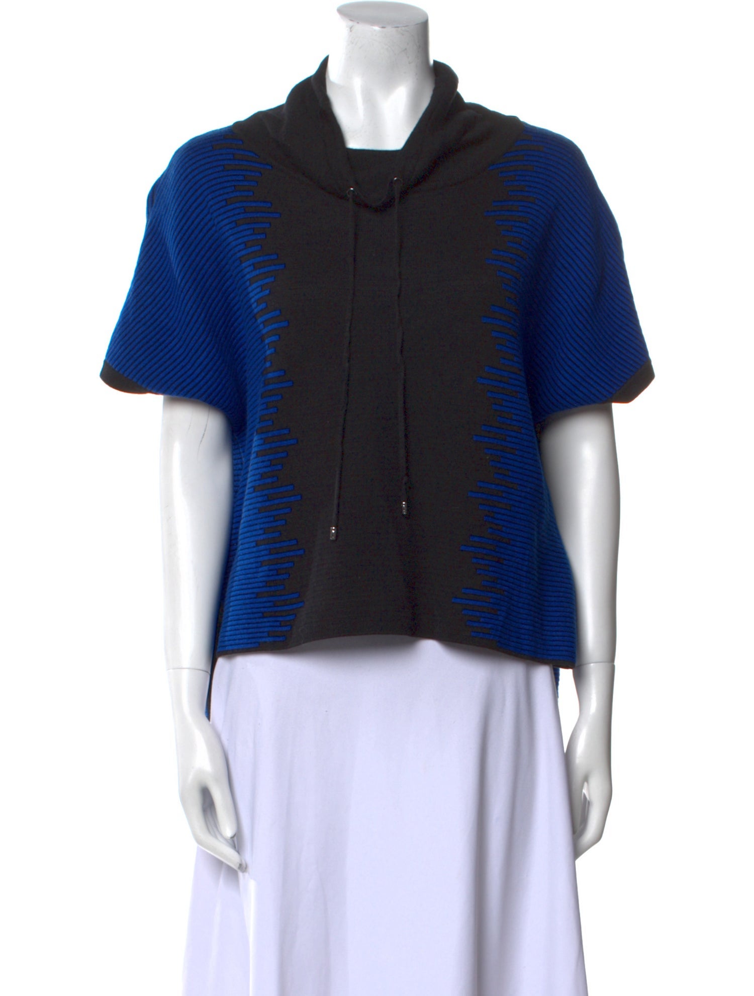 St. John Printed Cowl Neck Sweater