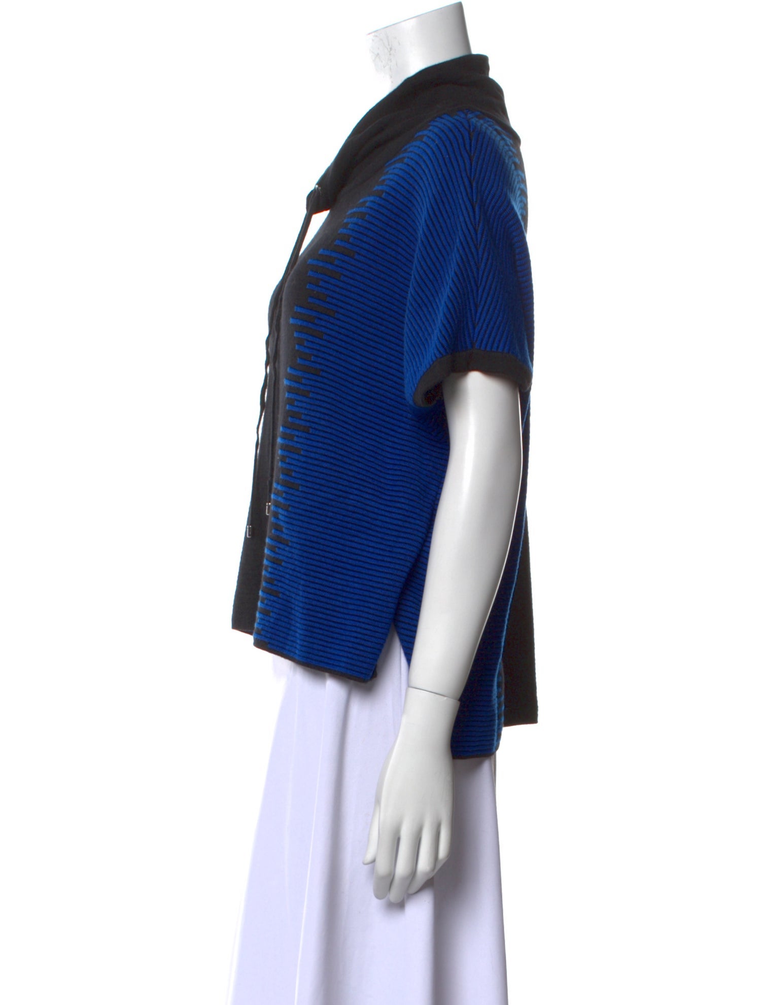 St. John Printed Cowl Neck Sweater