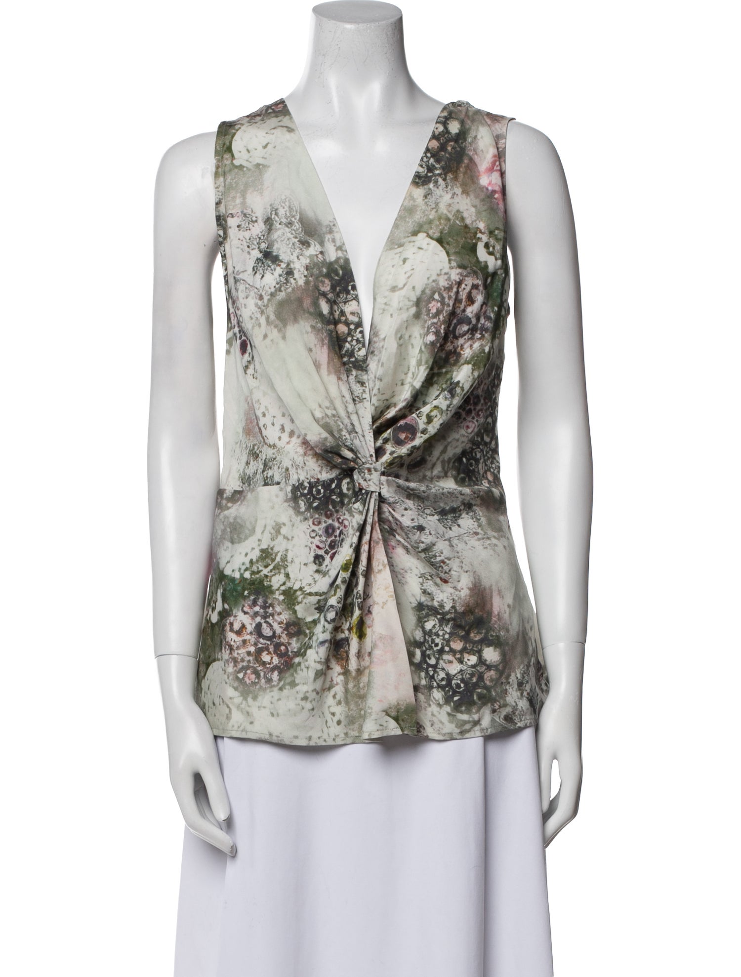 St. John Silk Printed Top