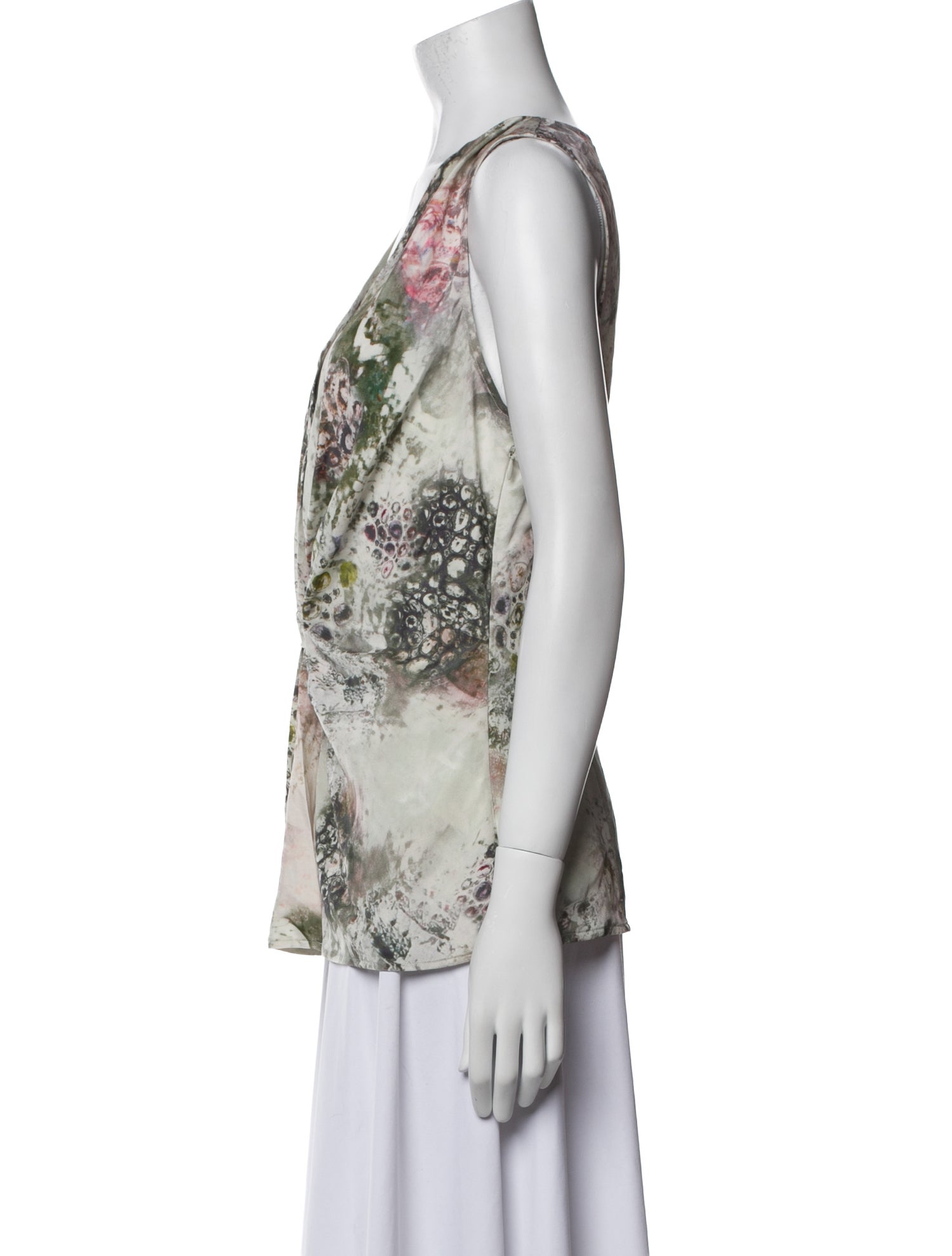 St. John Silk Printed Top