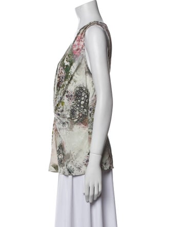 St. John Silk Printed Top