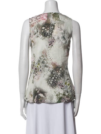 St. John Silk Printed Top