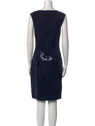 St. John Crew Neck Knee-Length Dress