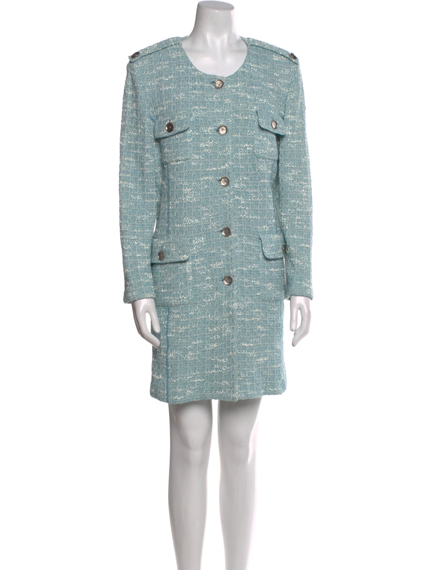 St. John Scoop Neck Mini Dress