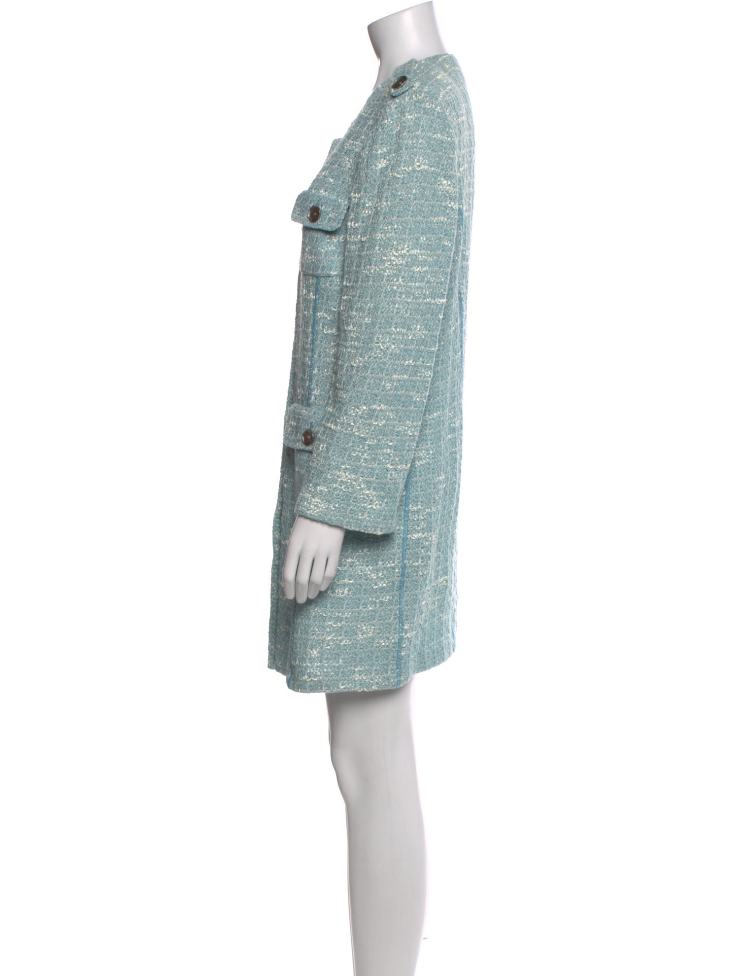 St. John Scoop Neck Mini Dress