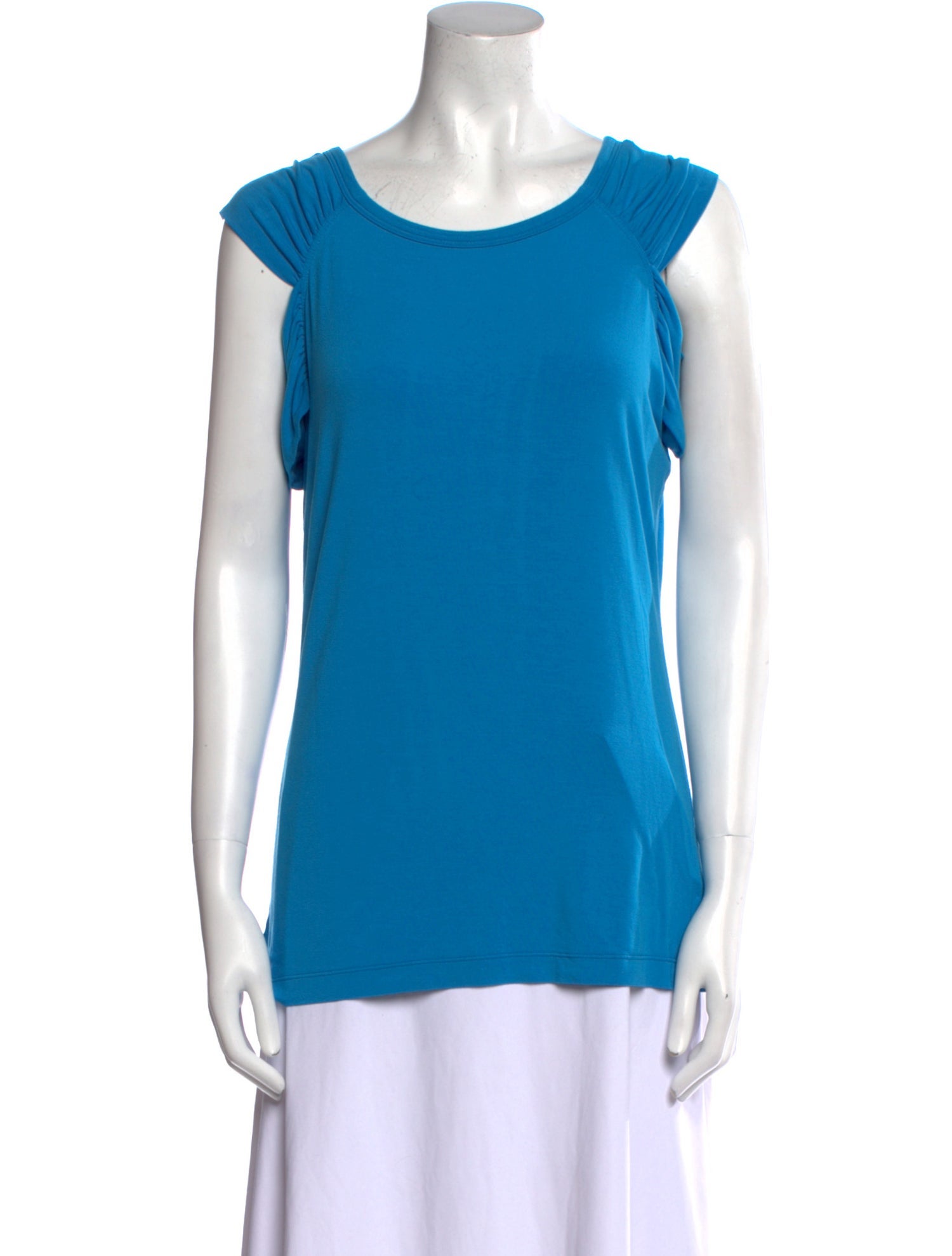 St. John Scoop Neck Sleeveless Top