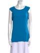 St. John Scoop Neck Sleeveless Top