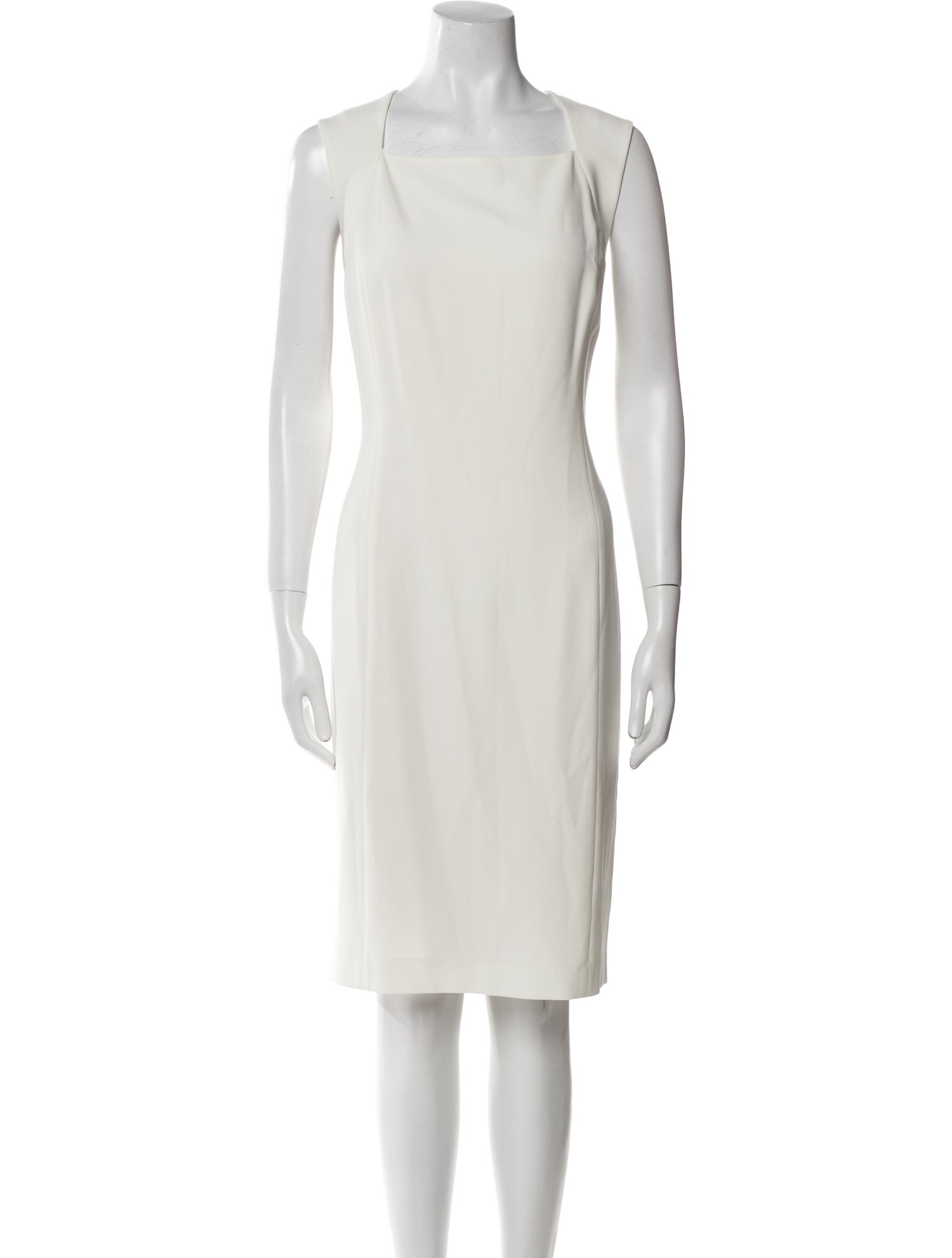 St. John Square Neckline Knee-Length Dress