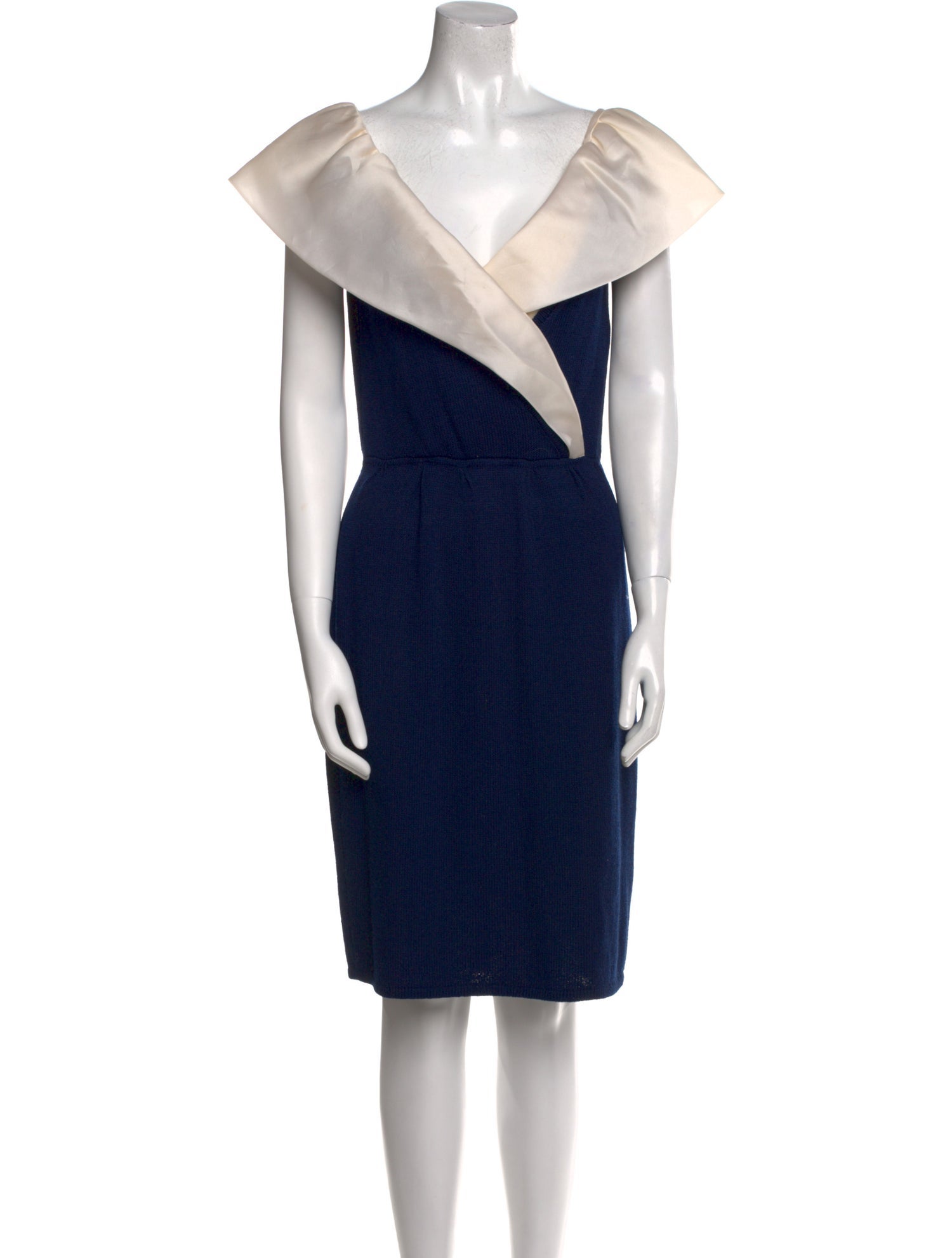 St. John V-Neck Knee-Length Dress