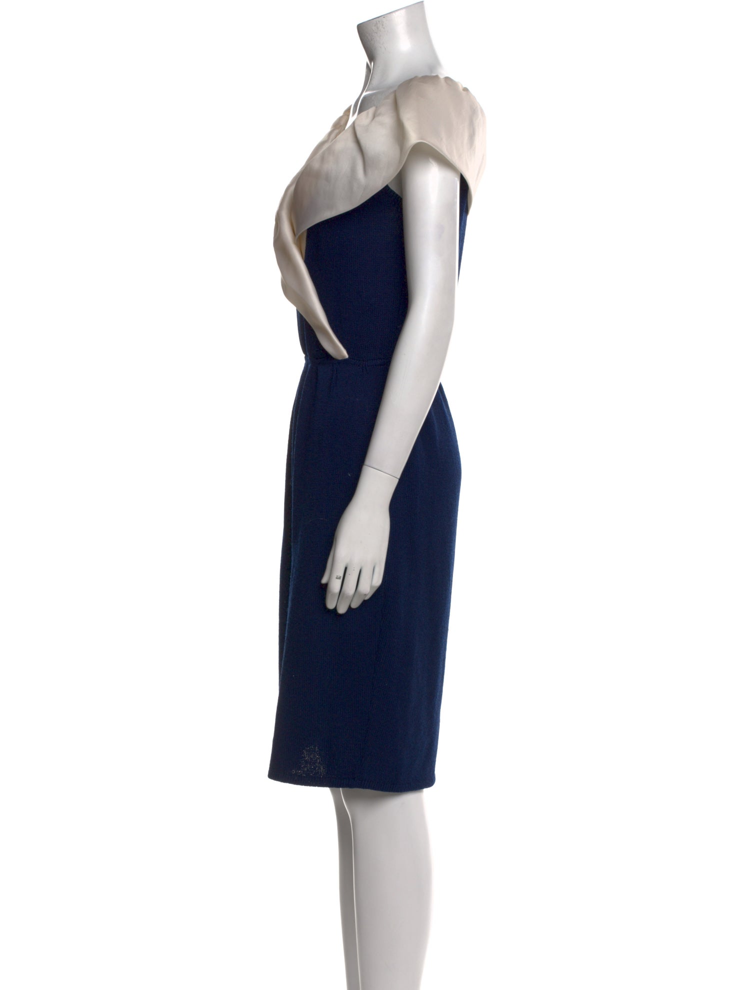 St. John V-Neck Knee-Length Dress