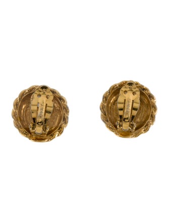 St. John Faux Pearl Clip-On Earrings