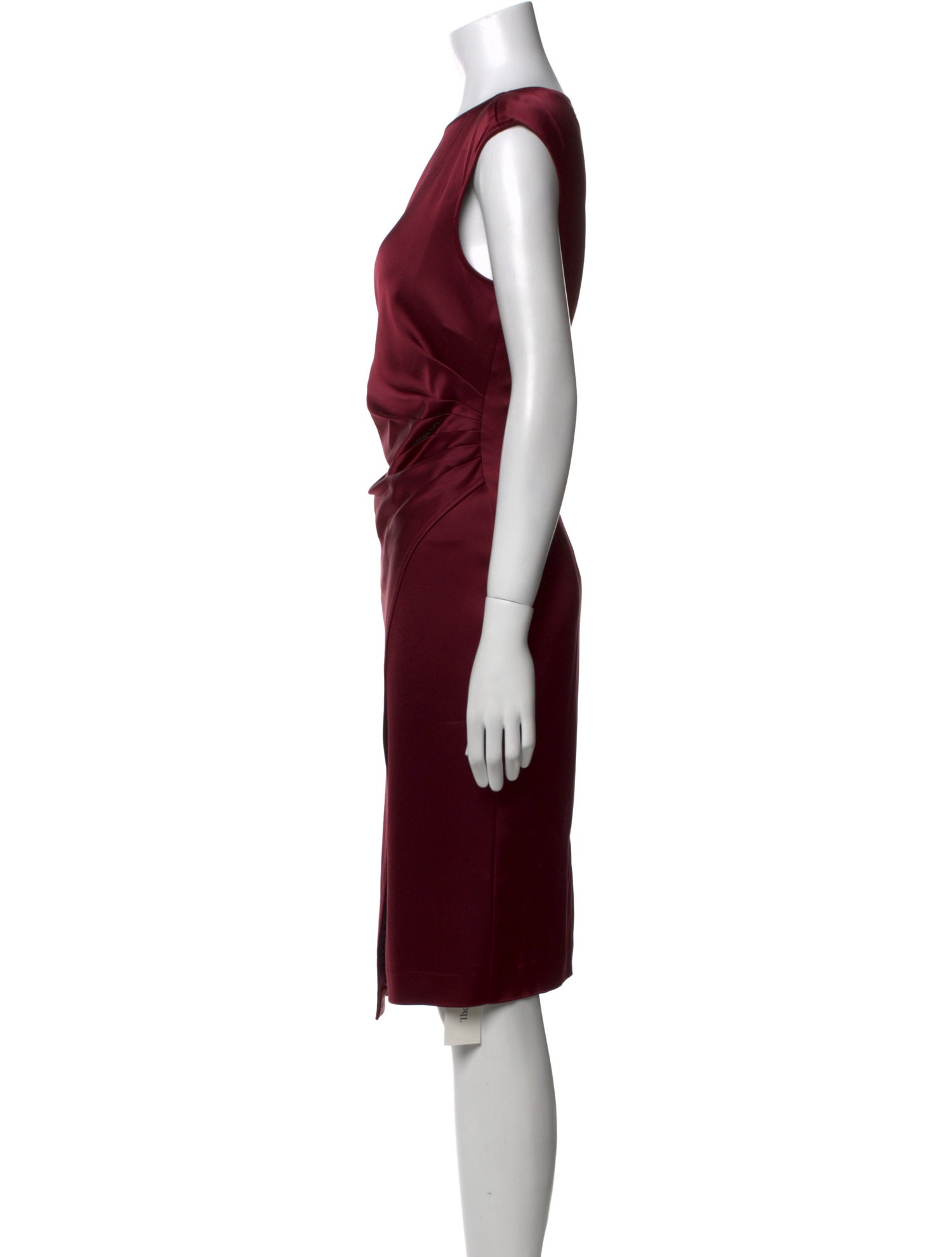 St. John Bateau Neckline Knee-Length Dress
