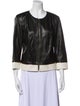St. John Leather Bomber Jacket