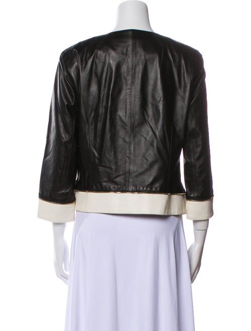 St. John Leather Bomber Jacket