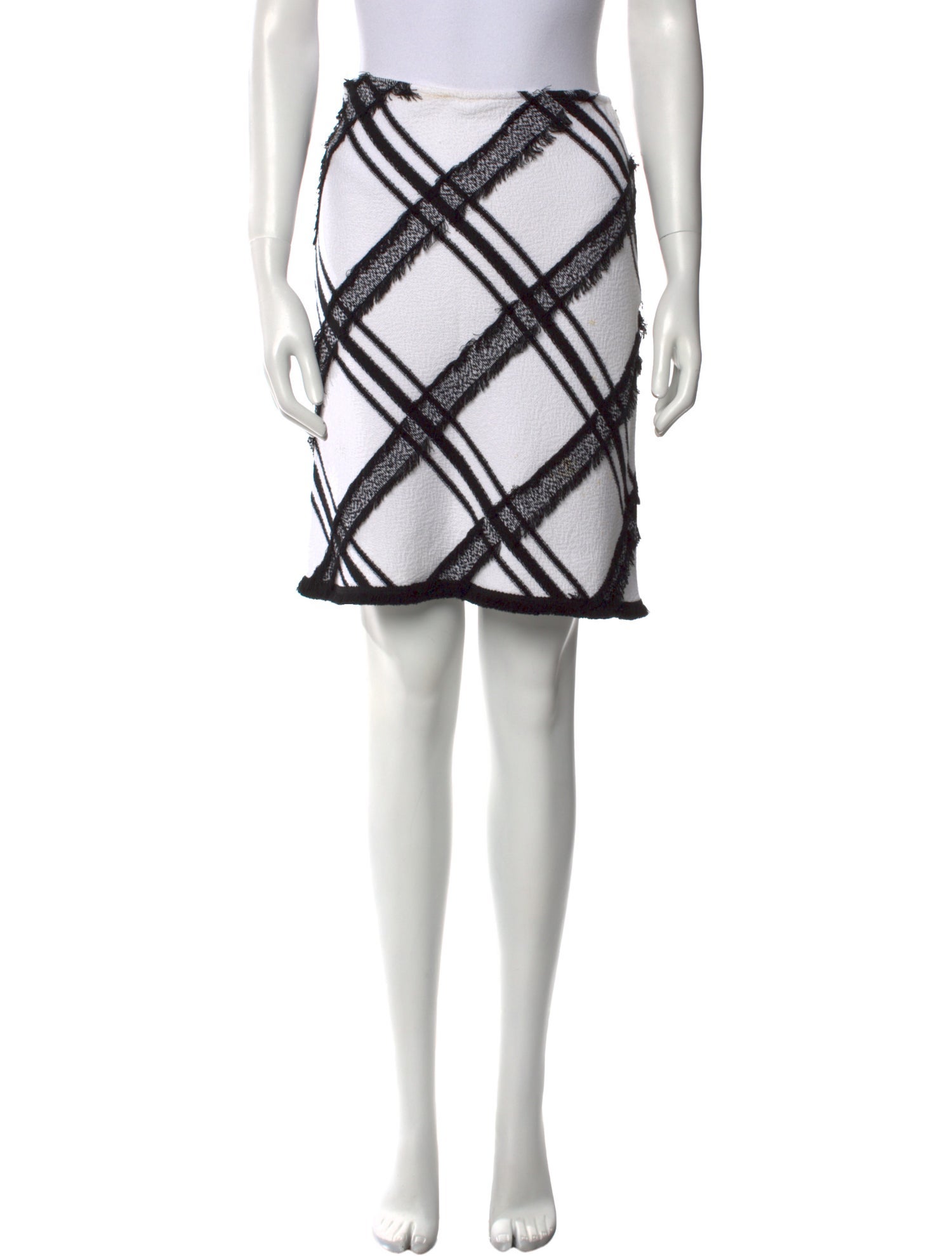 St. John Plaid Print Mini Skirt