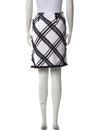 St. John Plaid Print Mini Skirt