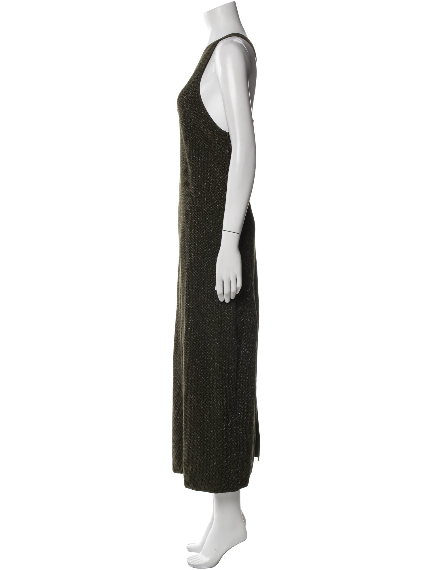 St. John Scoop Neck Long Dress