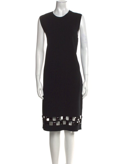 St. John Crew Neck Midi Length Dress