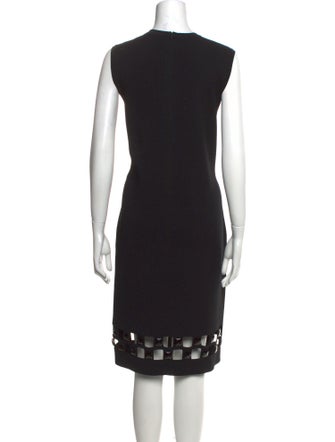 St. John Crew Neck Midi Length Dress