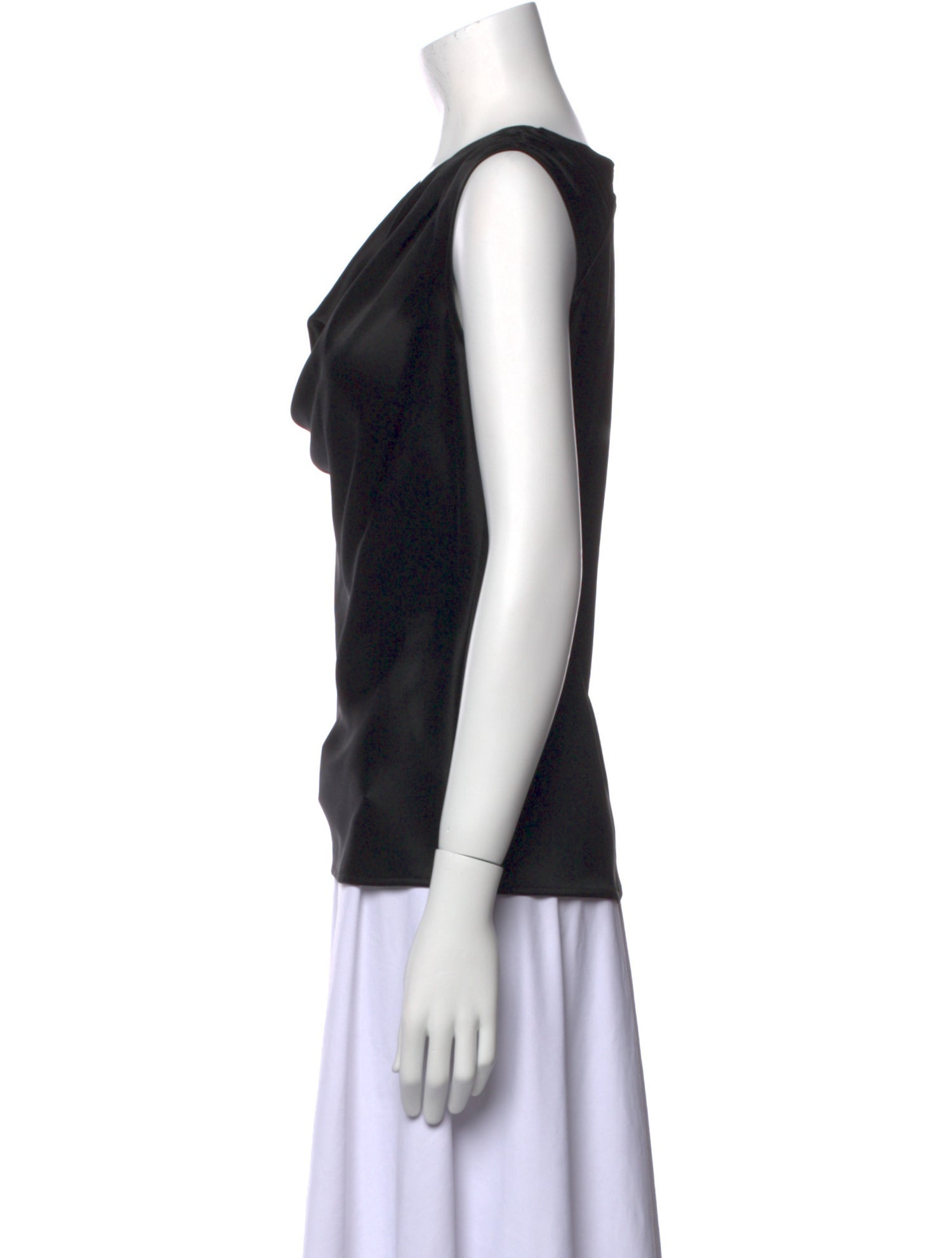 St. John Cowl Neck Sleeveless Top