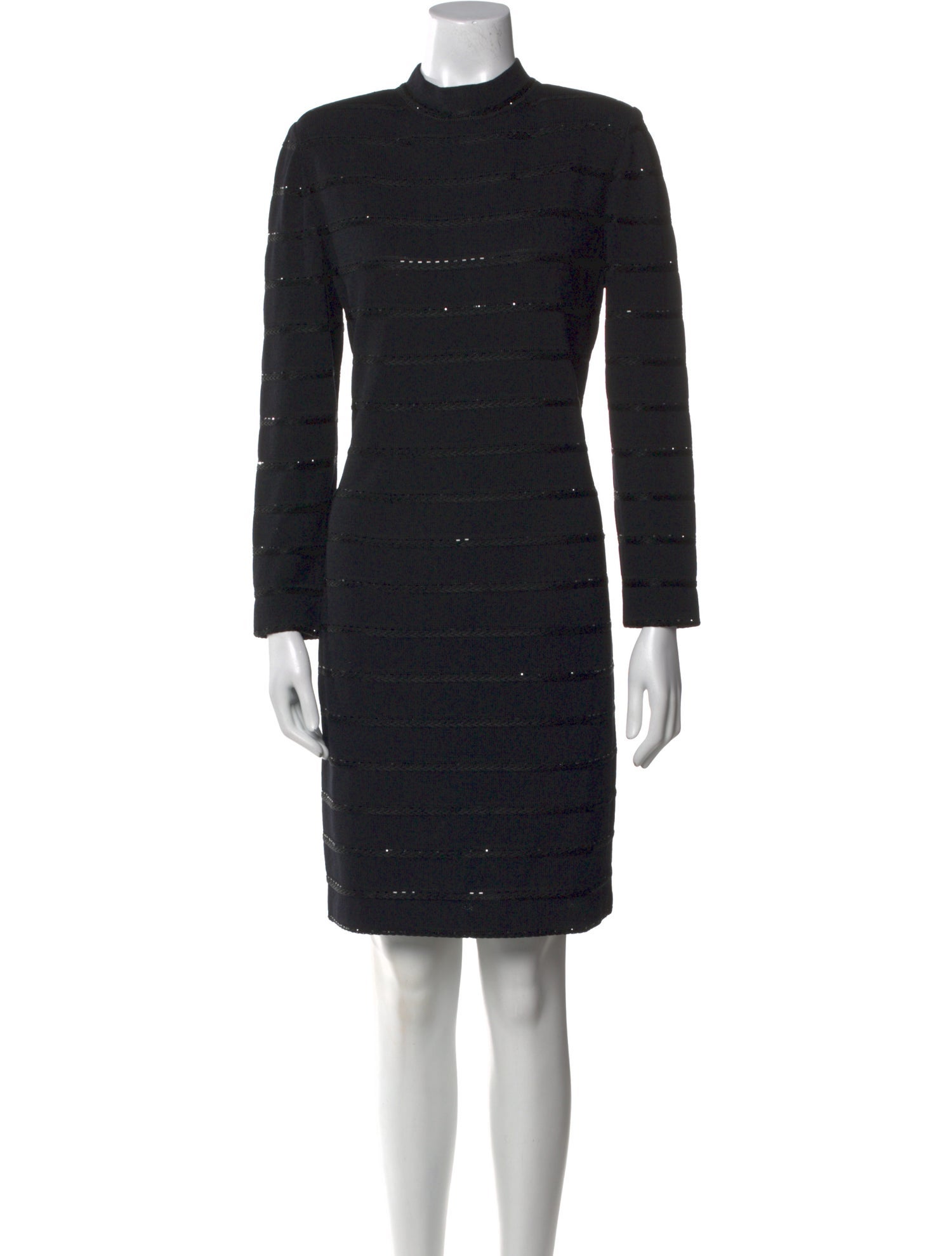 St. John Evening Wool Knee-Length Dress