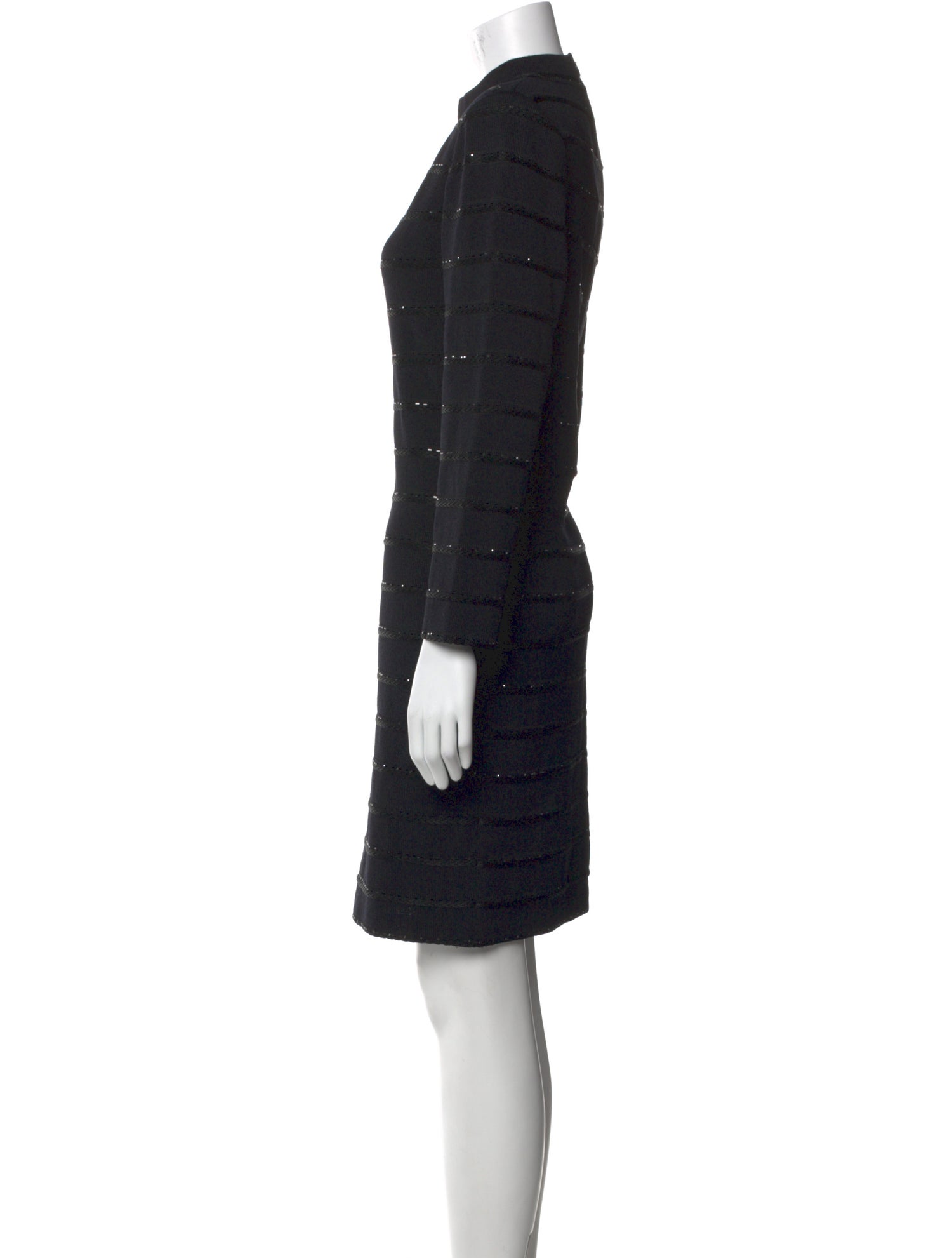 St. John Evening Wool Knee-Length Dress