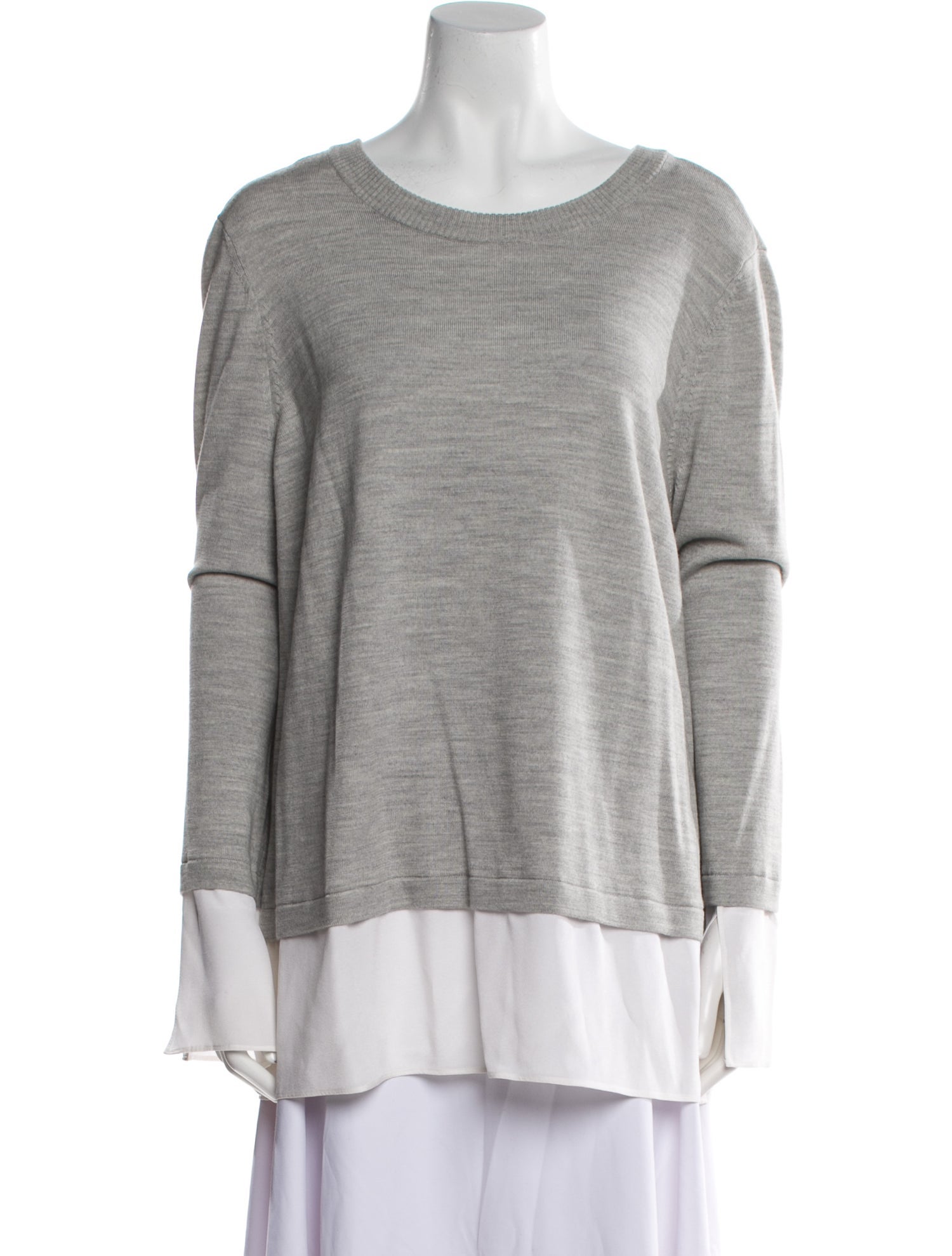 St. John Wool Bateau Neckline Sweatshirt