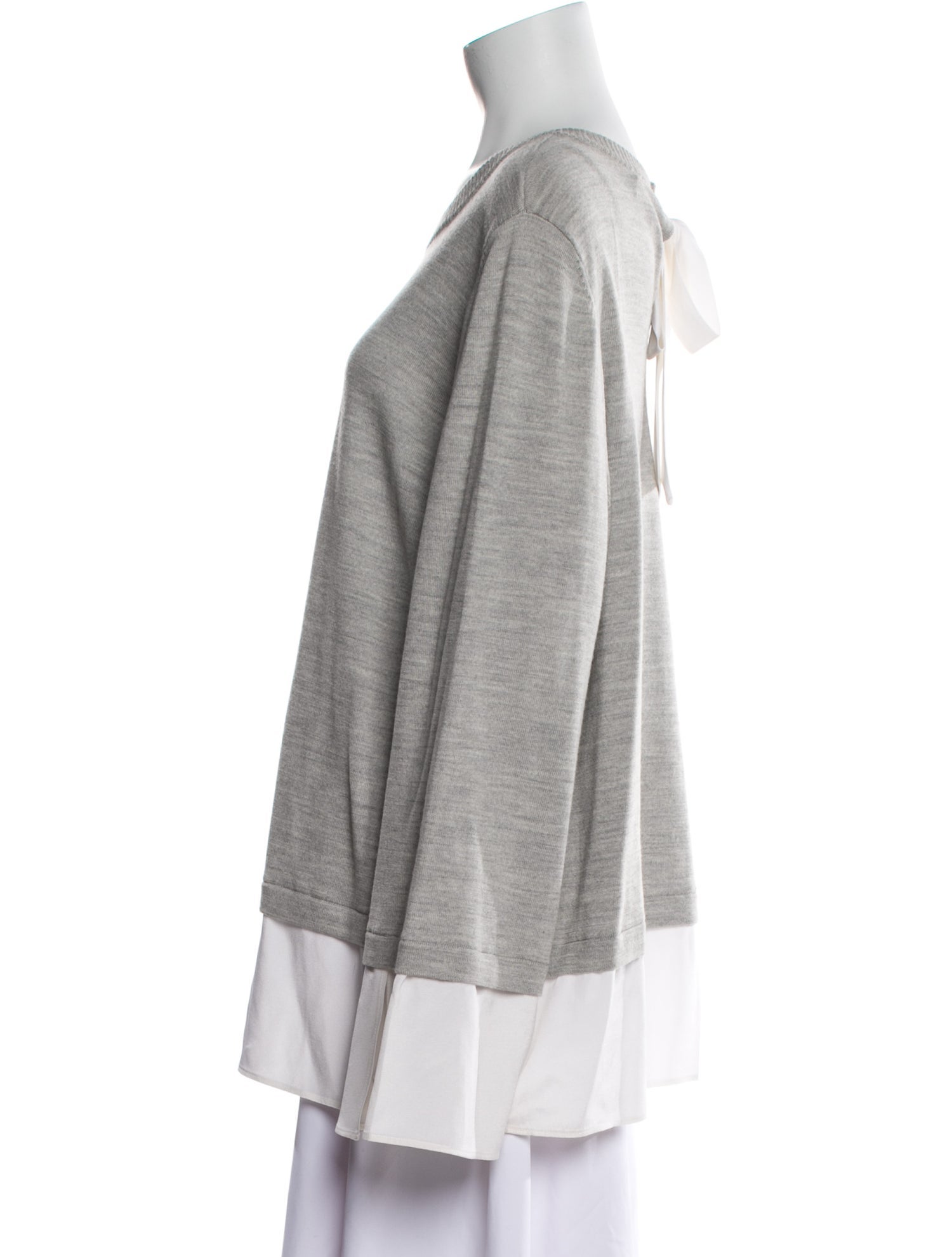 St. John Wool Bateau Neckline Sweatshirt