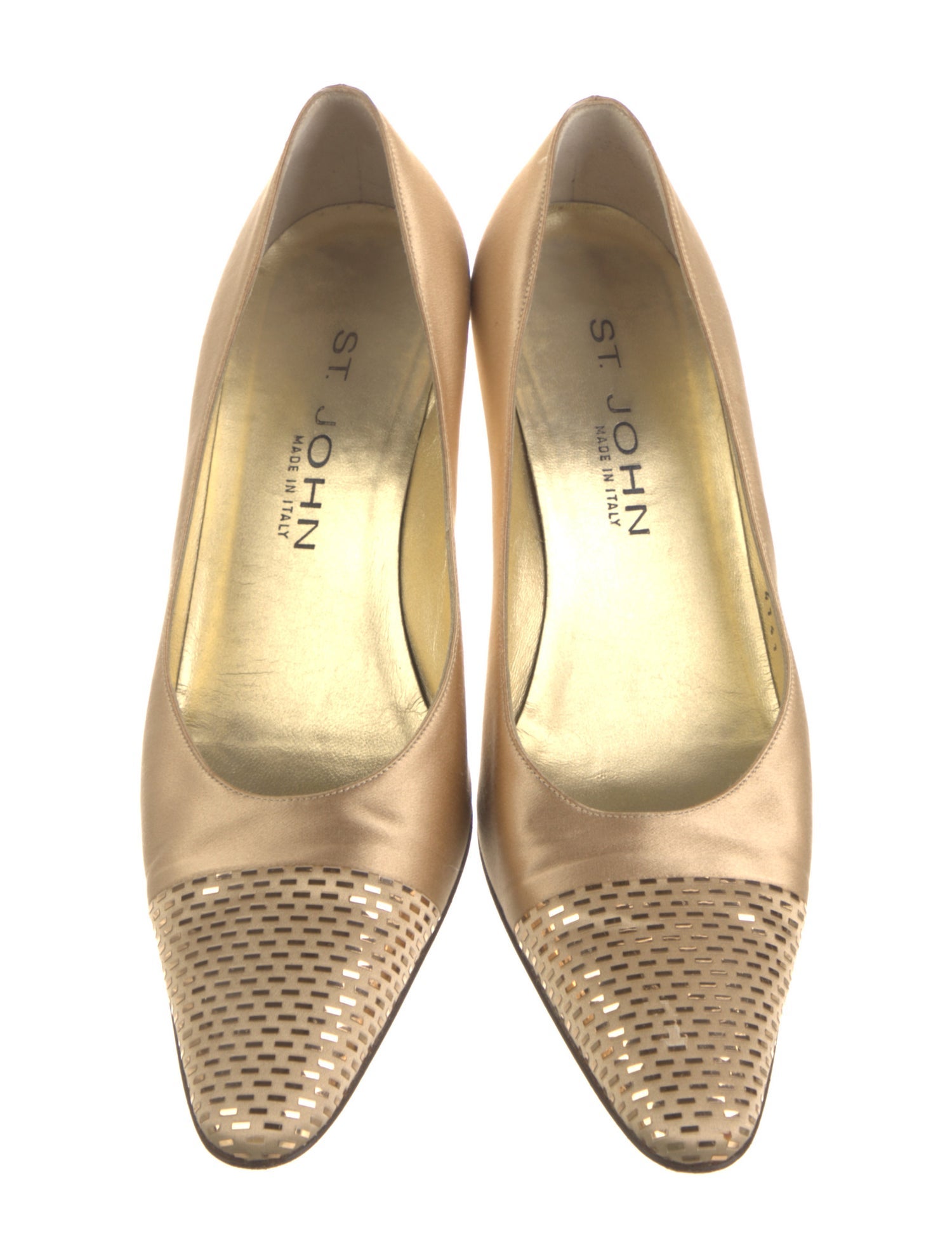 St. John Satin Sequin Embellishments Pumps