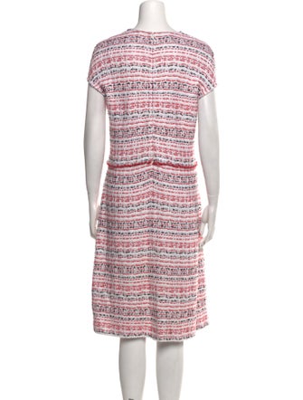 St. John Striped Midi Length Dress