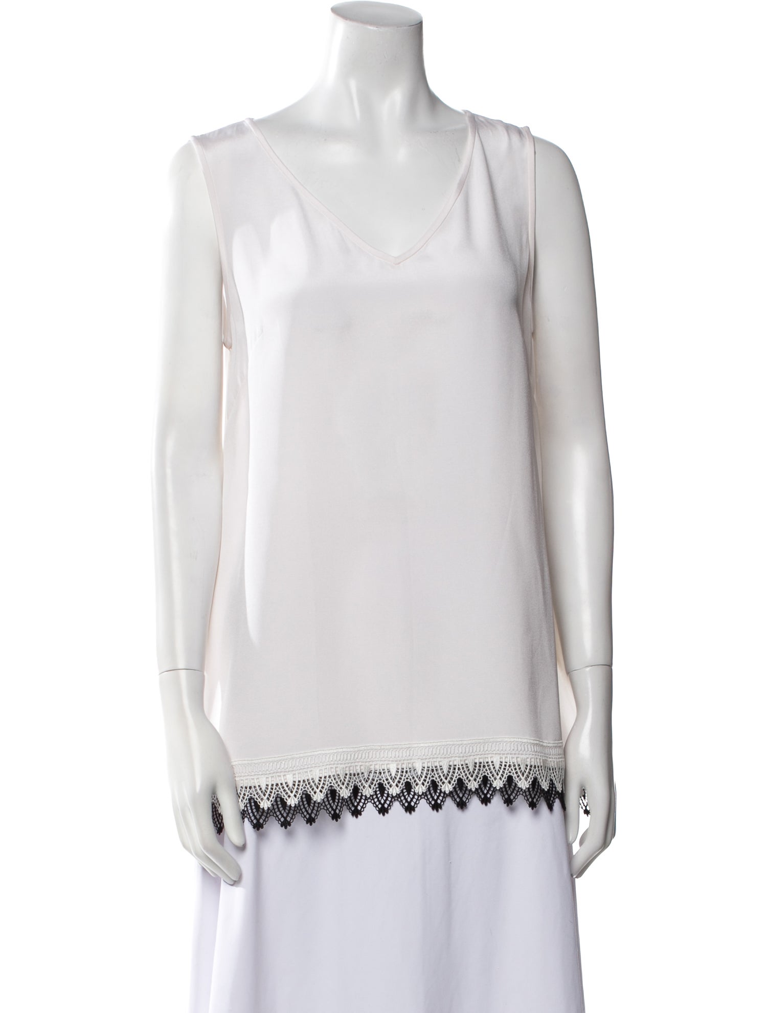 St. John Silk V-Neck Top