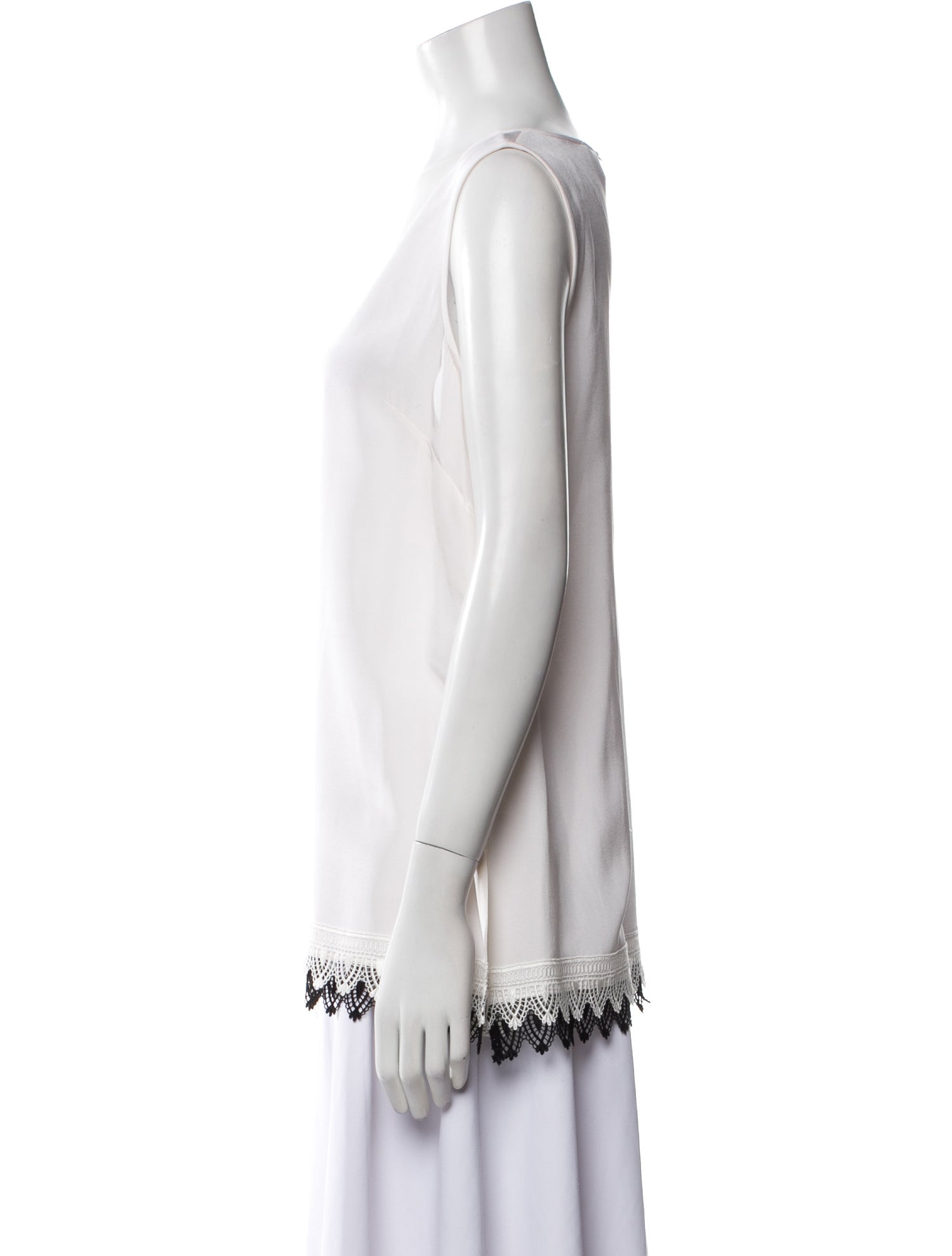 St. John Silk V-Neck Top