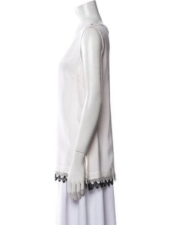 St. John Silk V-Neck Top