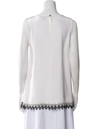 St. John Silk V-Neck Top