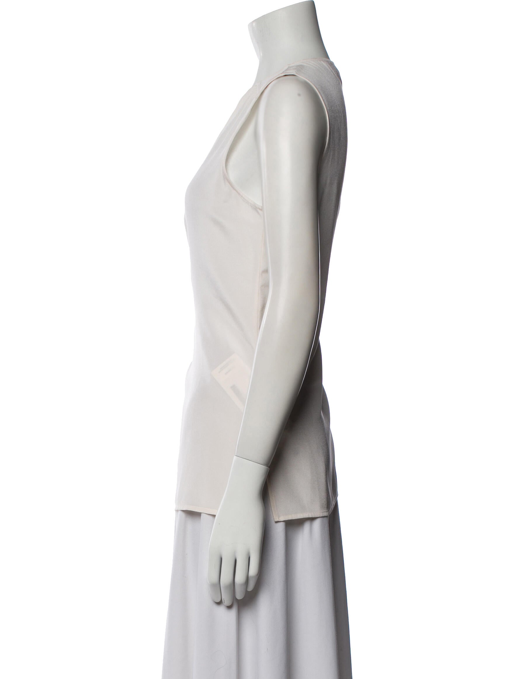 St. John Silk Crew Neck Top