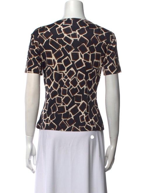 St. John Silk Printed T-Shirt