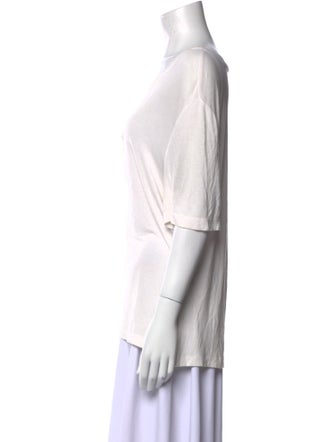 St. John Graphic Print Bateau Neckline T-Shirt