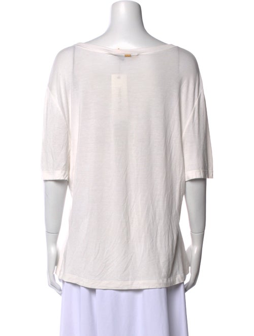 St. John Graphic Print Bateau Neckline T-Shirt