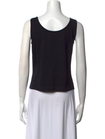 St. John Scoop Neck Sleeveless Top