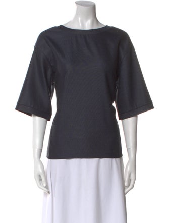 St. John Wool Bateau Neckline T-Shirt