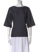 St. John Wool Bateau Neckline T-Shirt